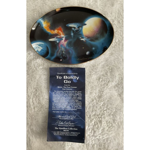 Hamilton Collection Star Trek Space The Final Frontier Collection To Boldly Go - Picture 3 of 7